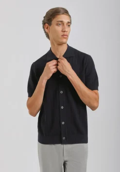 Cardigan polo in maglia