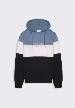 Felpa con cappuccio colorblock