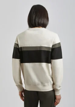 Felpa girocollo colorblock
