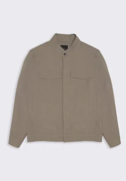 Giacca camicia con collo coreano