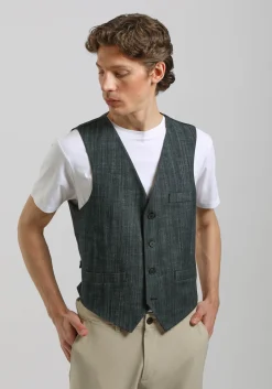 Gilet strutturato misto cotone