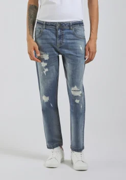 Jeans skinny fit con strappi