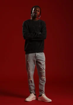 Jeans skinny fit con strappi