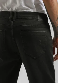 Jeans skinny fit nero con strappi