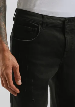 Jeans skinny fit nero con strappi