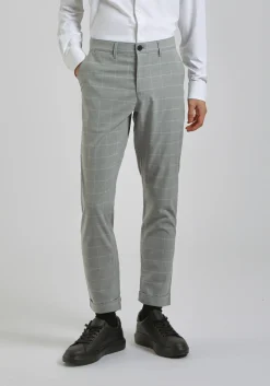 Pantaloni chino con fantasia a quadri