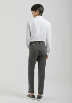 Pantaloni chino con fantasia a quadri