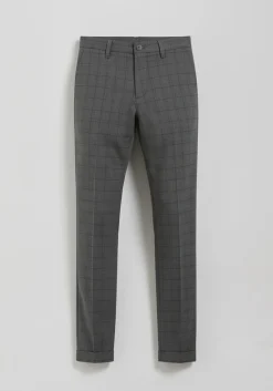 Pantaloni chino con fantasia a quadri