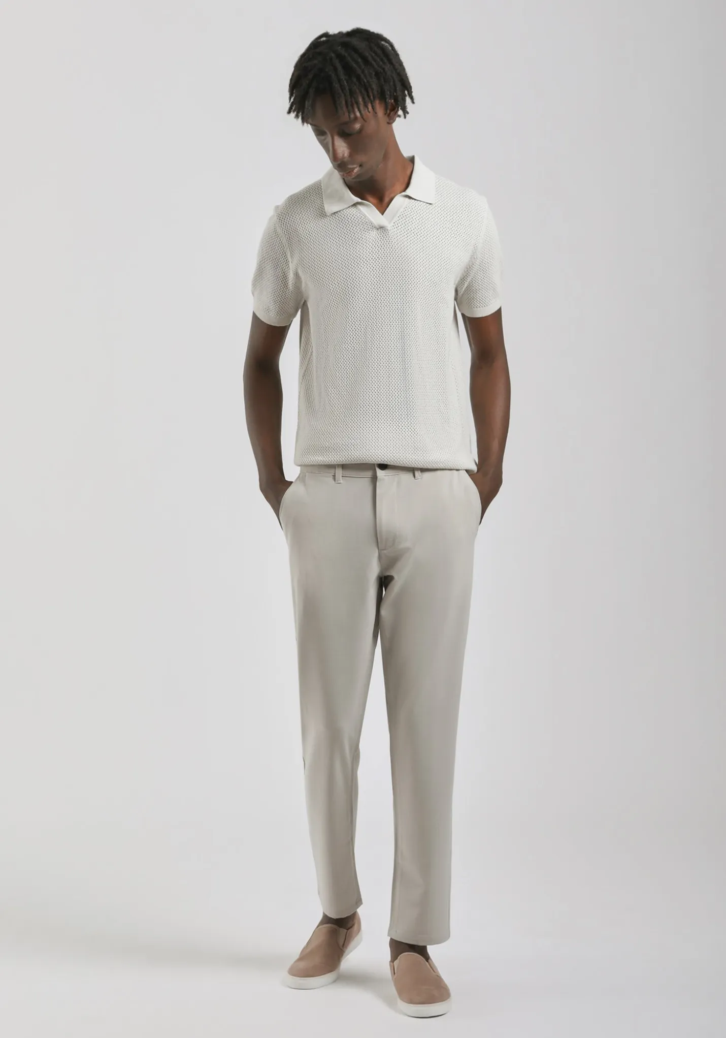 Pantaloni chino misto viscosa