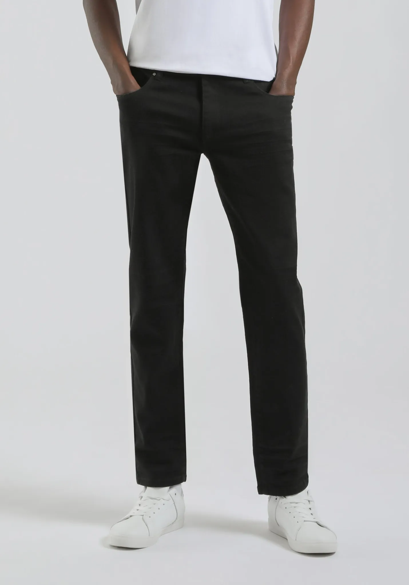 Pantaloni cinque tasche in cotone