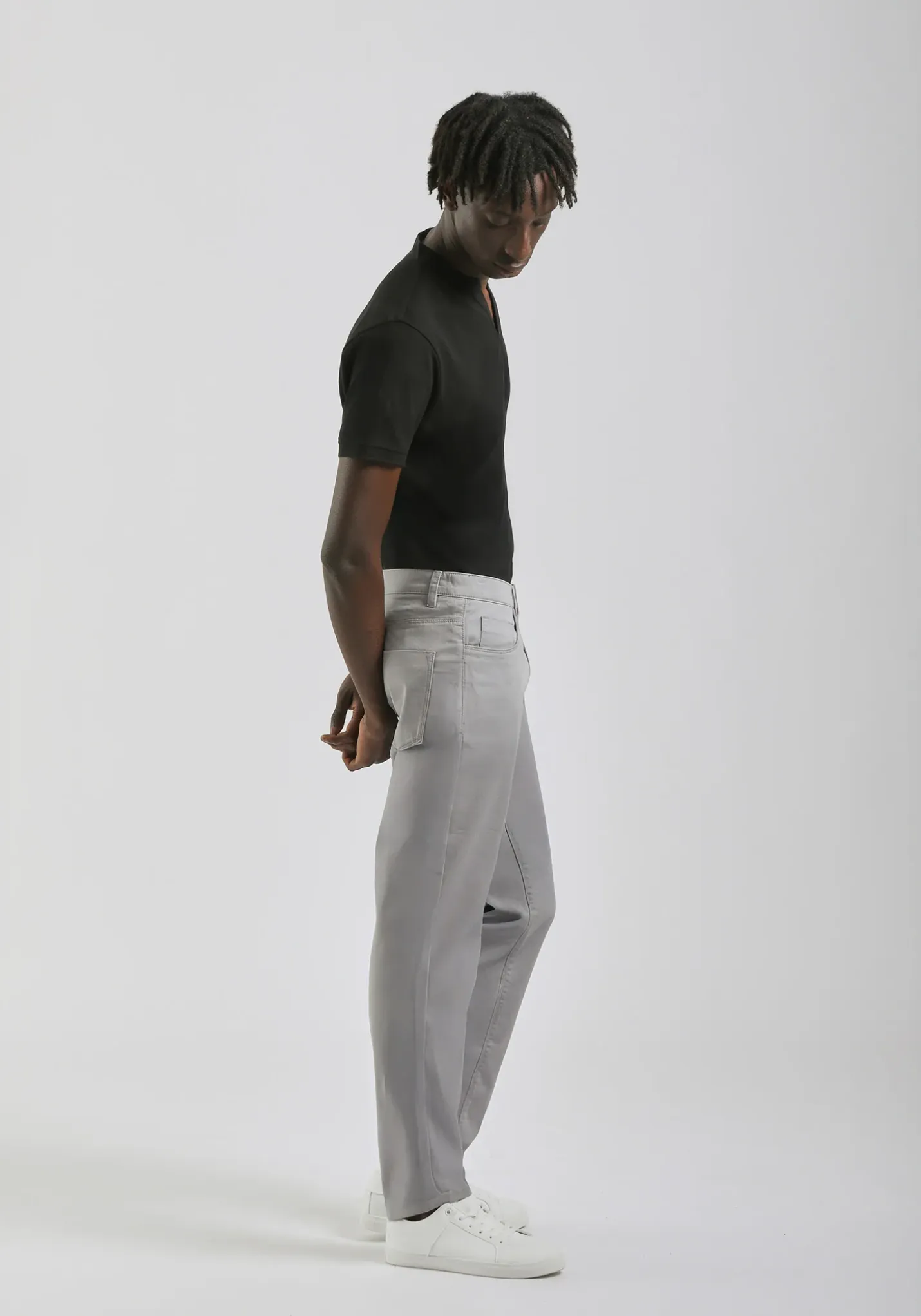 Pantaloni cinque tasche in cotone