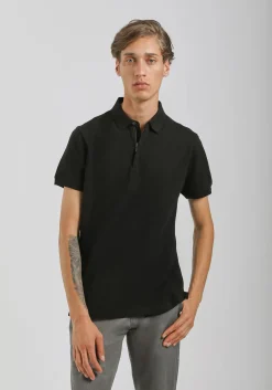 Polo con zip 100% cotone
