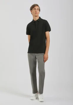 Polo con zip 100% cotone