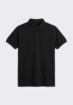 Polo con zip 100% cotone