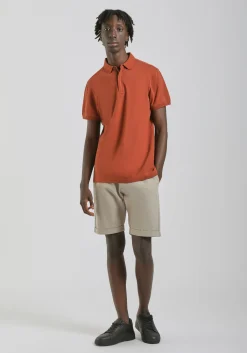 Polo con zip 100% cotone