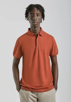 Polo con zip 100% cotone