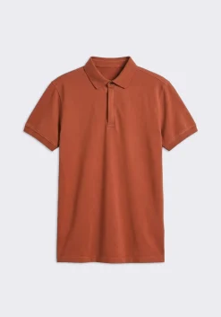 Polo con zip 100% cotone