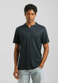 Polo effetto lino