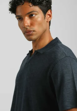 Polo effetto lino