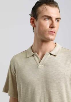 Polo effetto lino