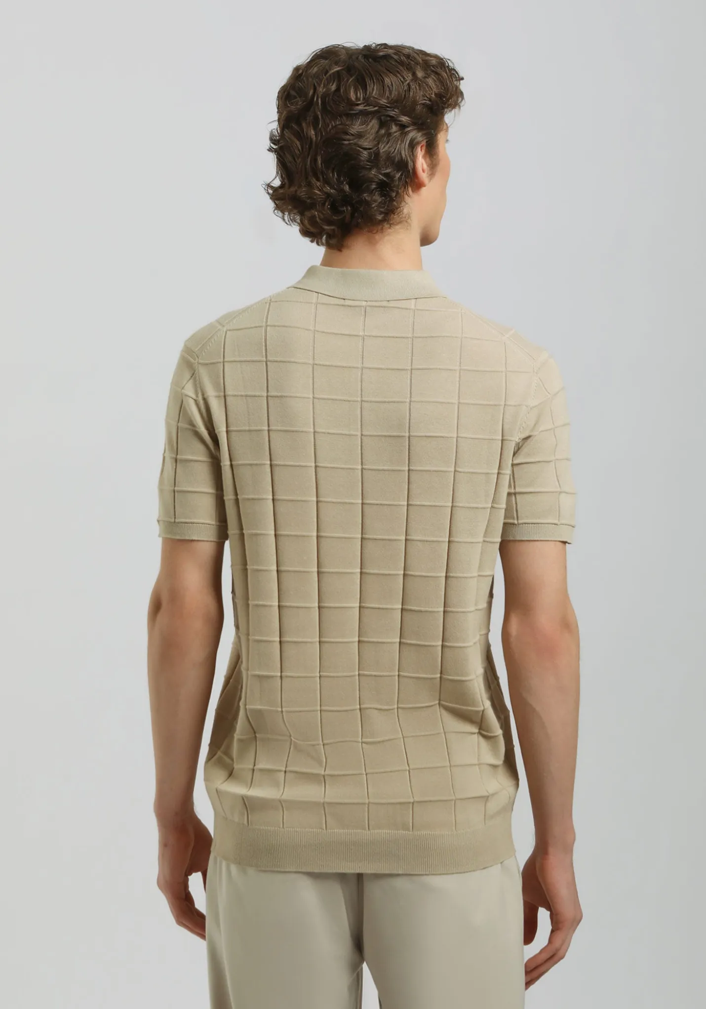 Polo in maglia a coste