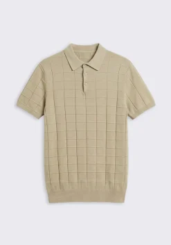 Polo in maglia a coste