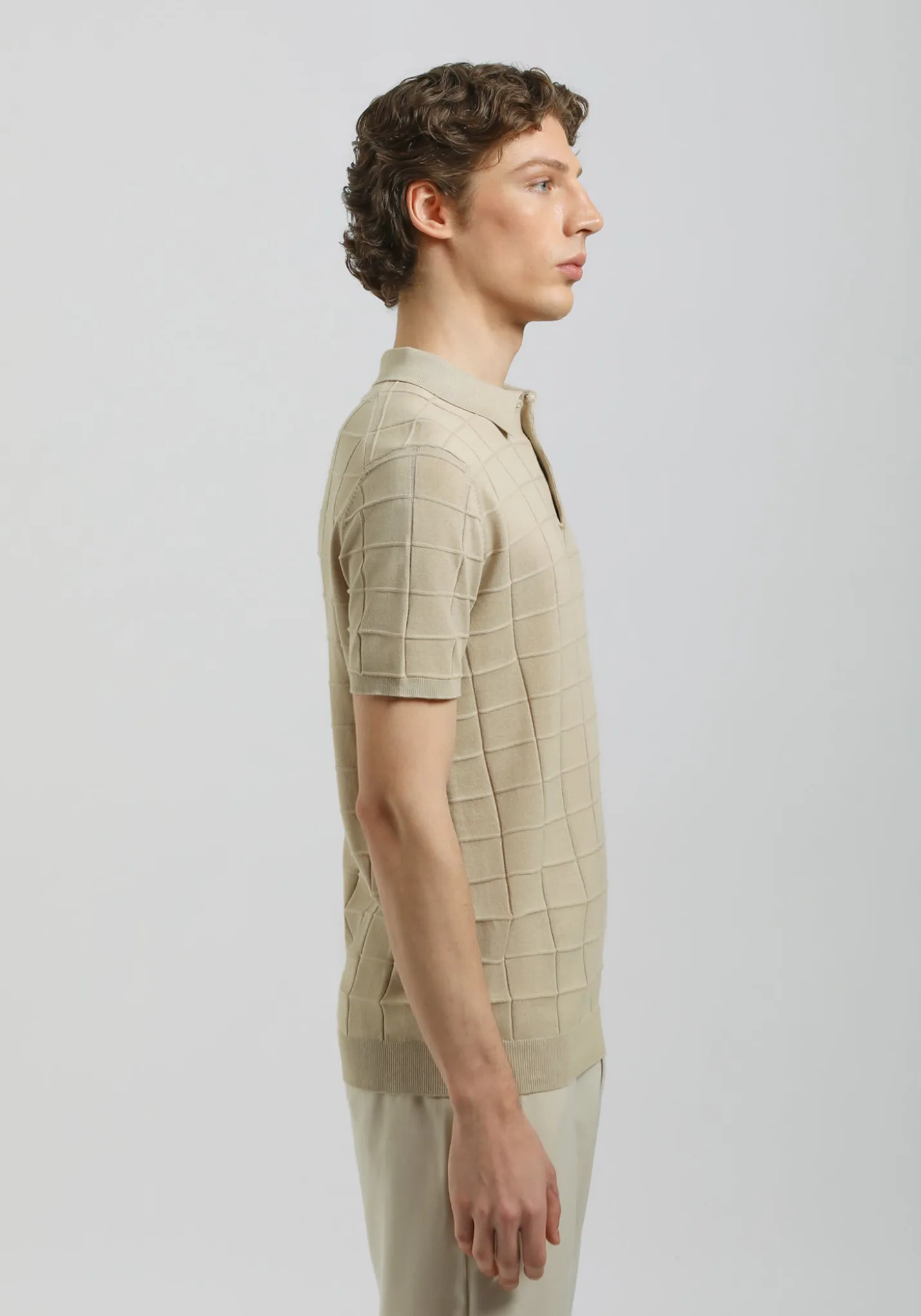 Polo in maglia a coste