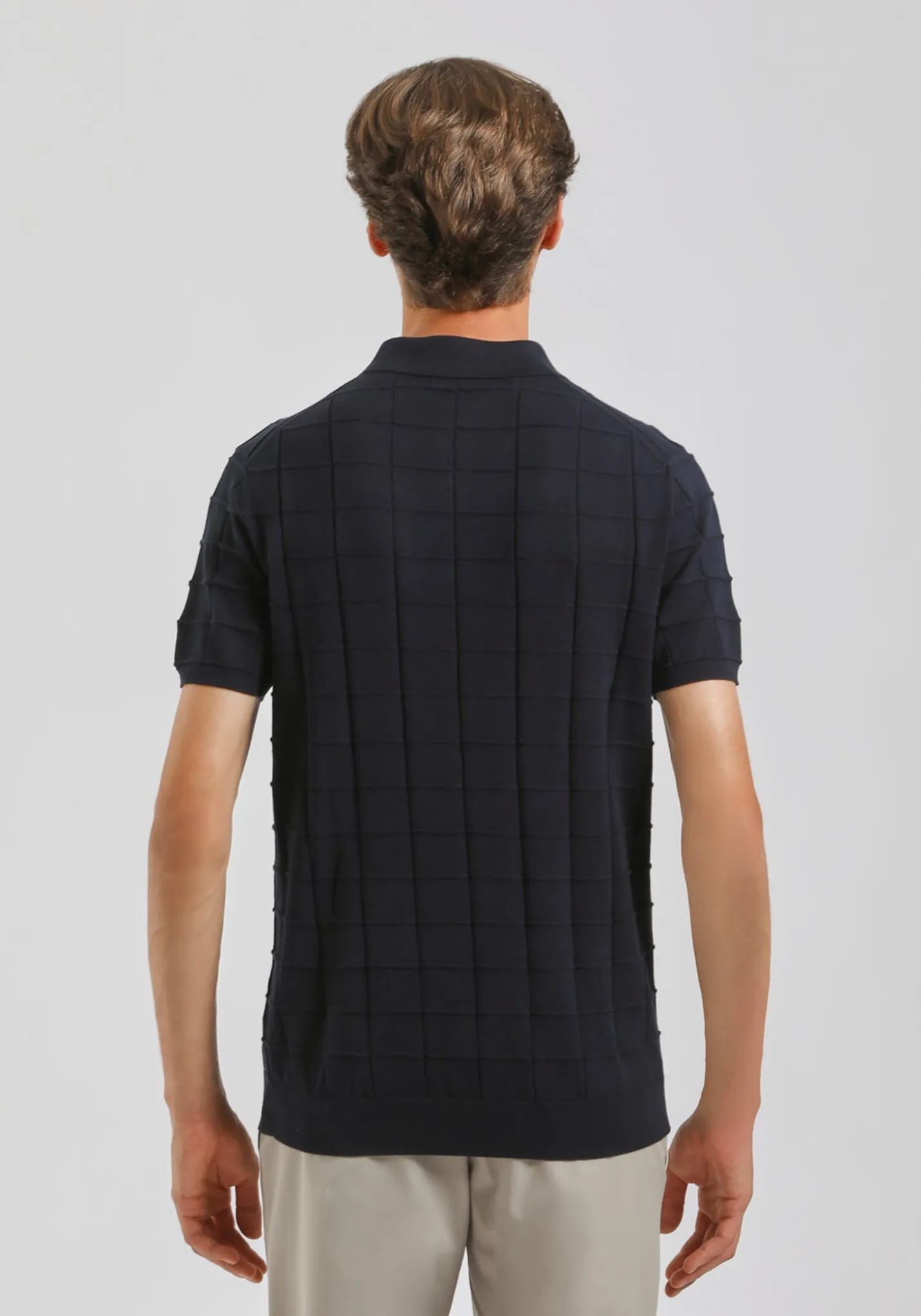 Polo in maglia a coste