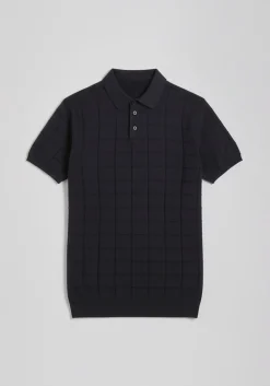 Polo in maglia a coste