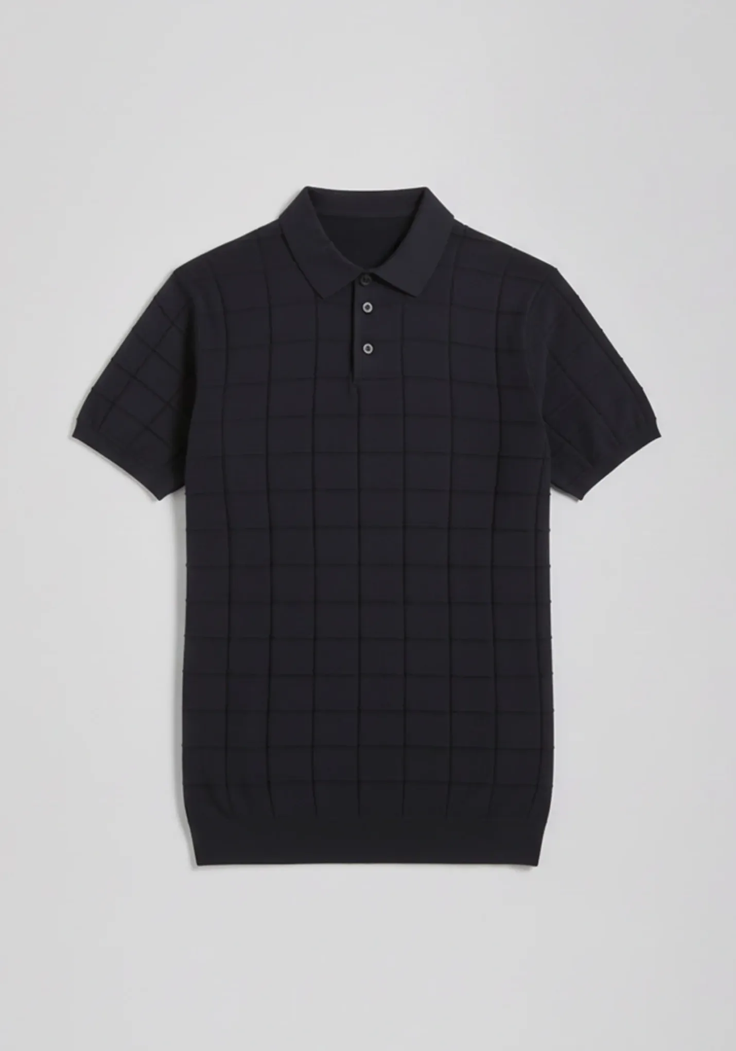 Polo in maglia a coste