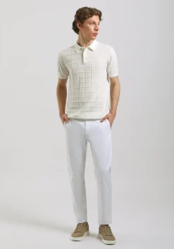 Polo in maglia a coste