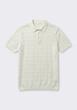 Polo in maglia a coste