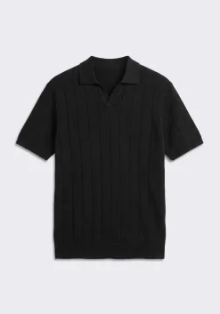 Polo in maglia a coste