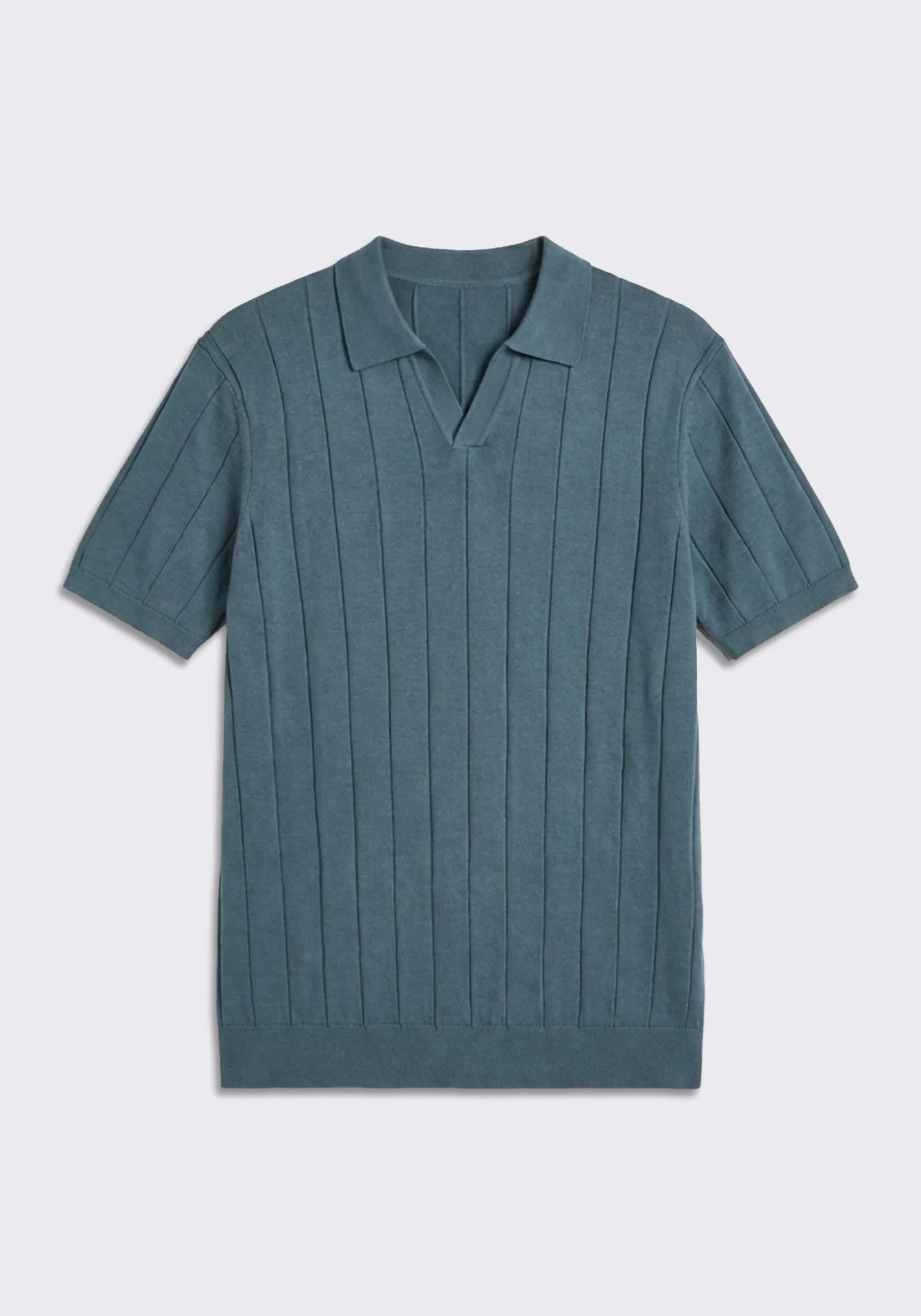 Polo in maglia a coste