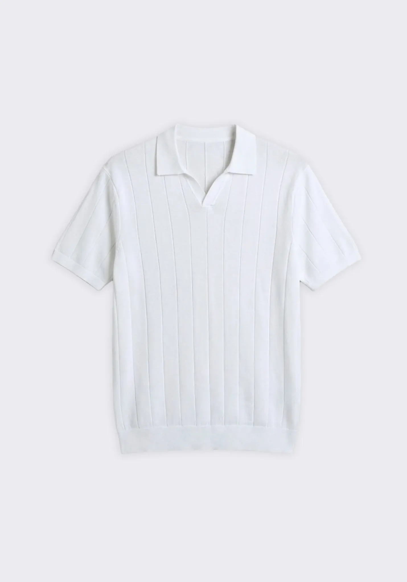 Polo in maglia a coste