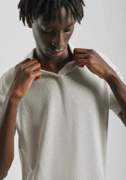 Polo in maglia forata