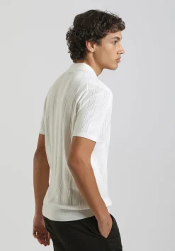 Polo in maglia rigata