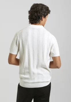 Polo in maglia rigata