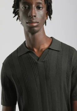 Polo in maglia rigata