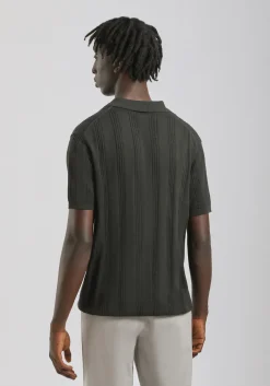 Polo in maglia rigata
