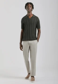 Polo in maglia rigata