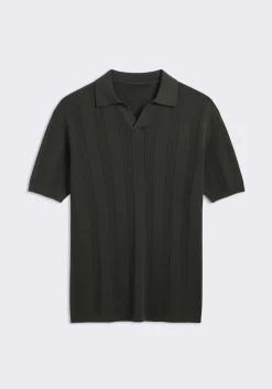 Polo in maglia rigata