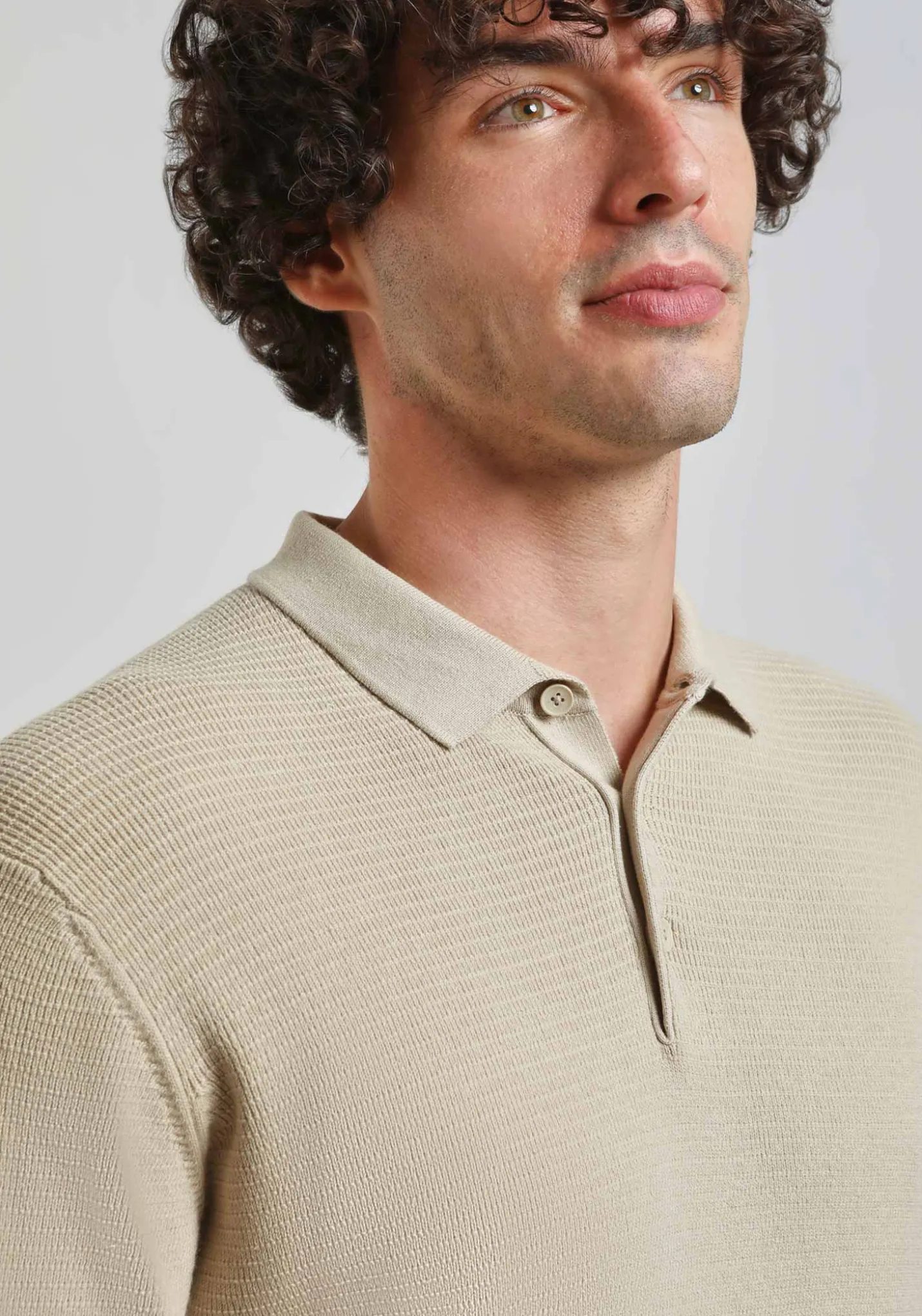 Polo manica lunga con bottoni