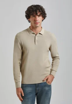 Polo manica lunga con bottoni