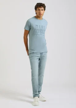 T-shirt con stampa a rilievo