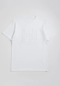 T-shirt con stampa a rilievo