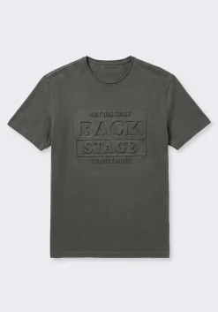 T-shirt con stampa a rilievo