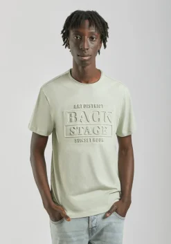 T-shirt con stampa a rilievo