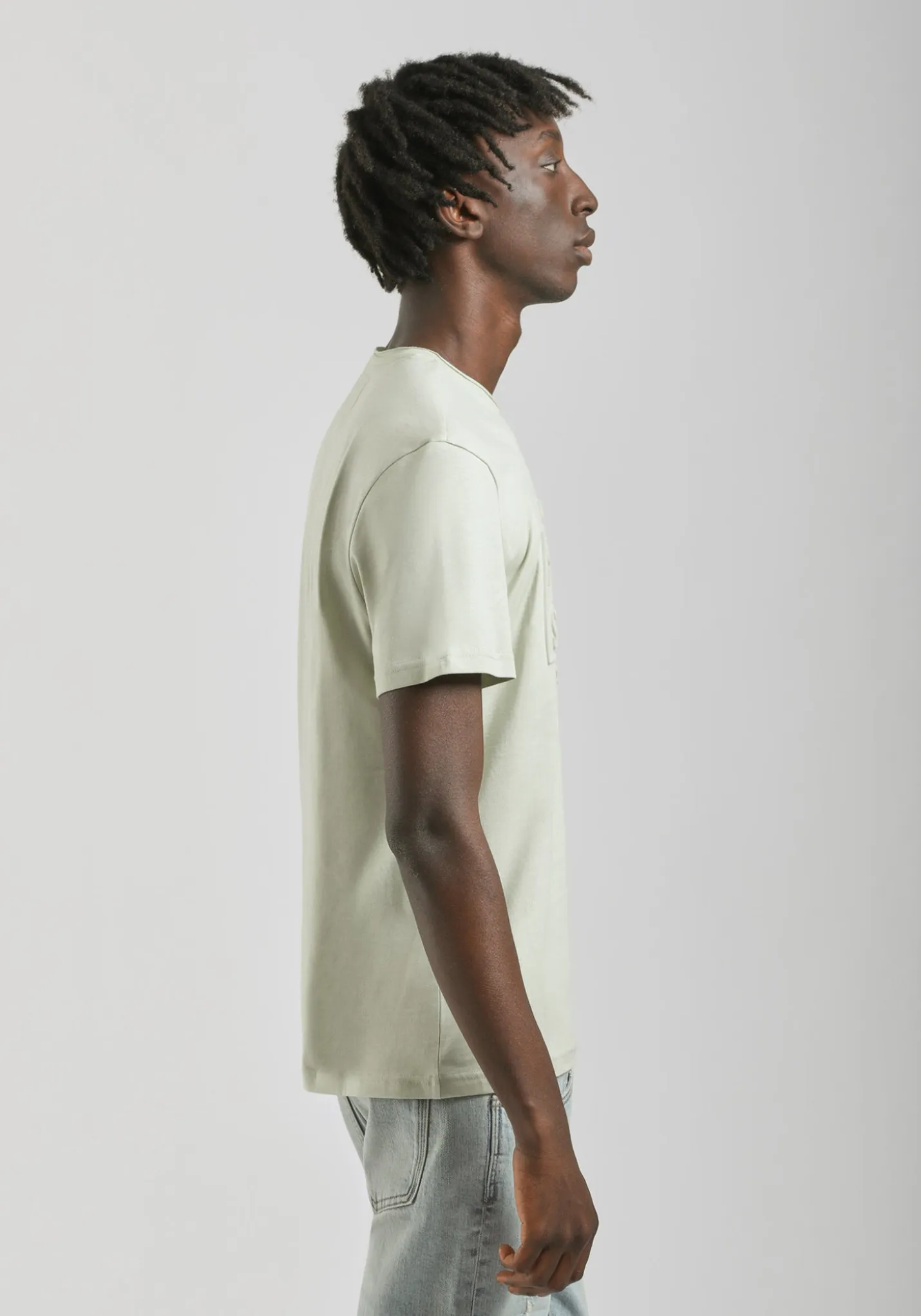 T-shirt con stampa a rilievo