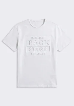 T-shirt con stampa a rilievo